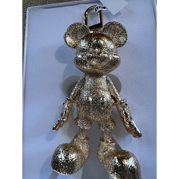 Disney X Baublebar Gold Mickey Mouse Bag Charm Keychain -Rare/HTF - Picture 3 of 8